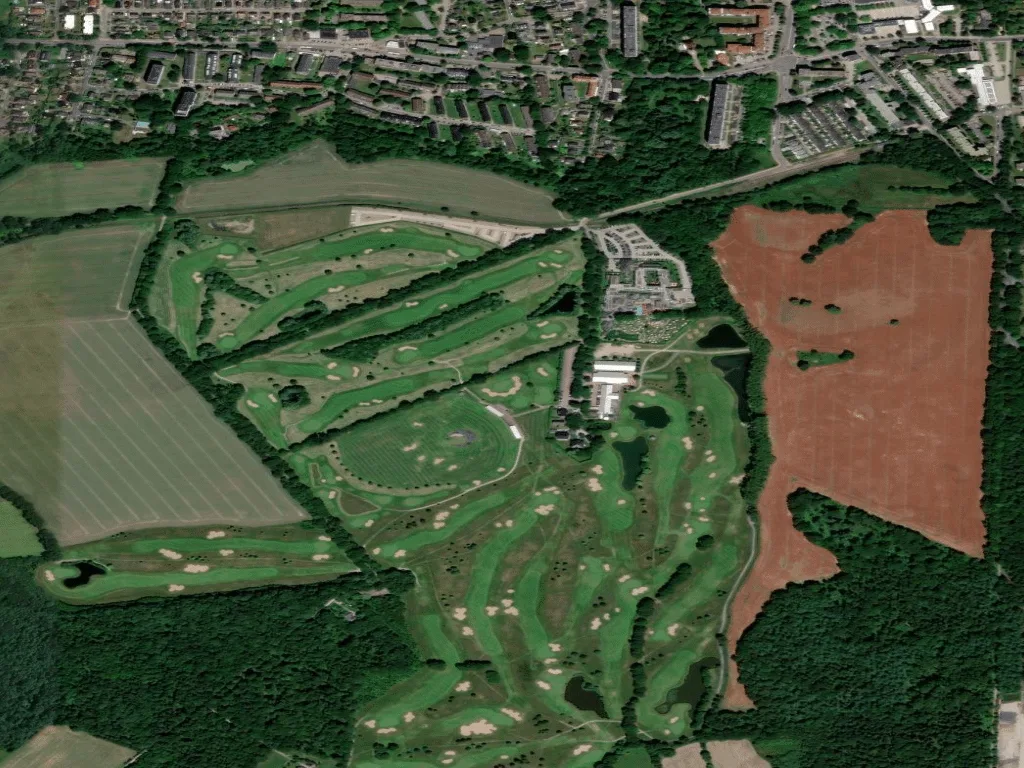 Letecký pohled na Golf Arena (Chip & Put)