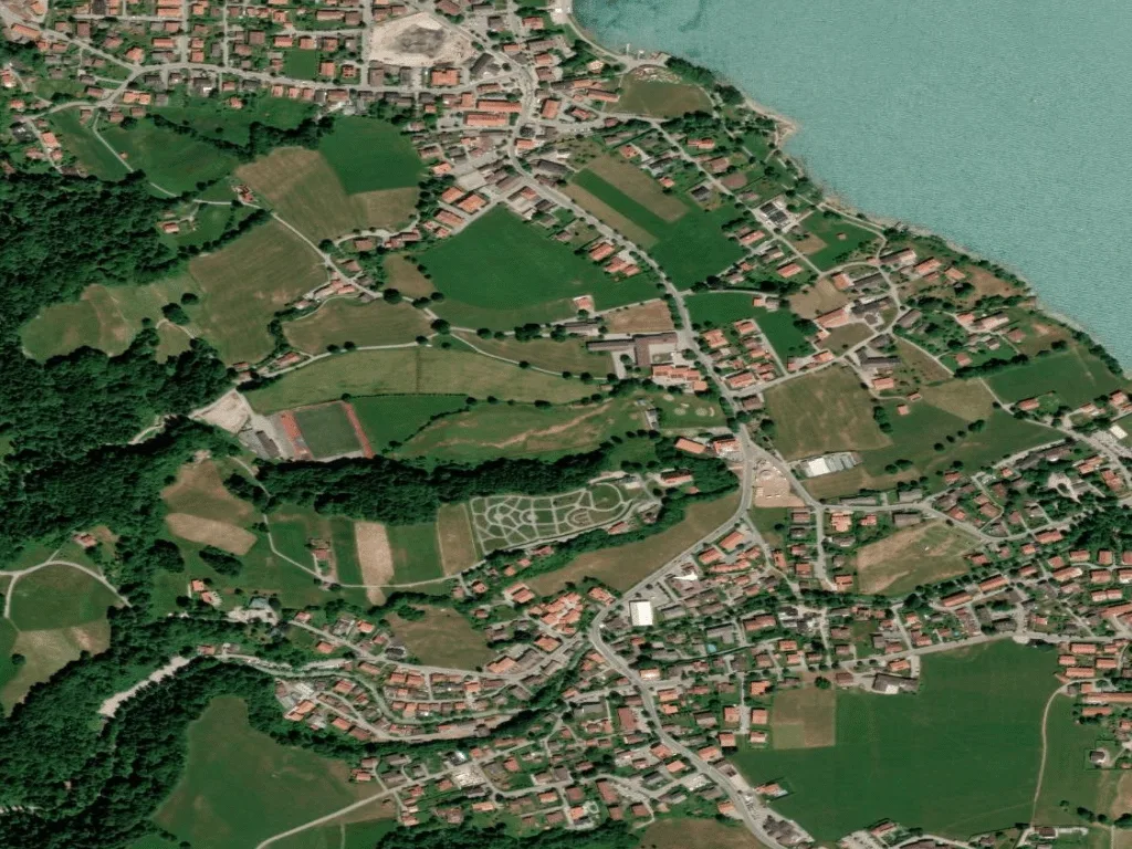 Letecký pohled na Wiesseegolf