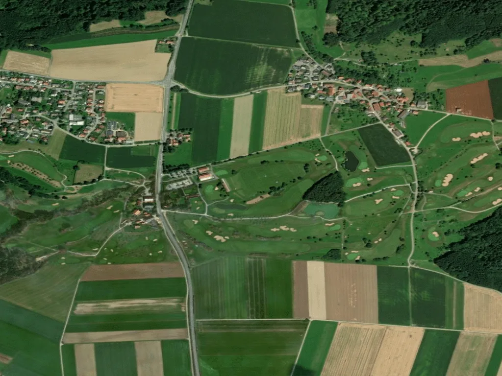 Letecký pohled na Golfclub Hetzenhof