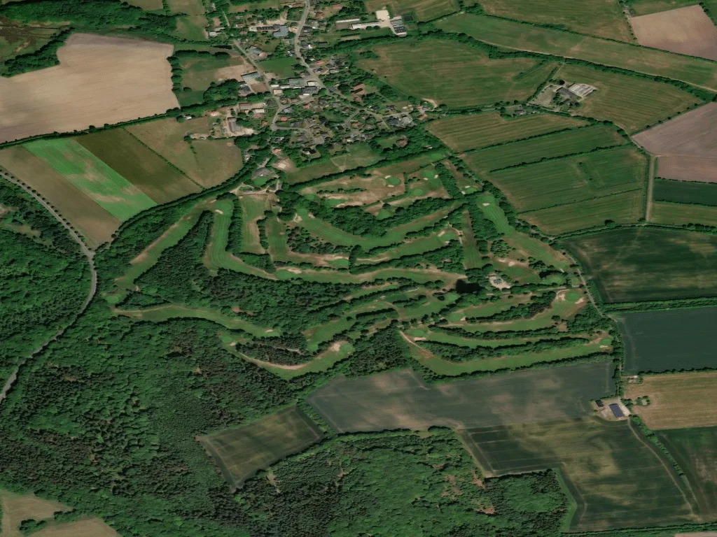 Letecký pohled na Mittelholsteinischer Golf-Club Aukrug