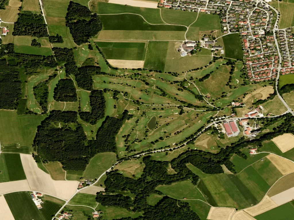 Letecký pohled na GC Pfaffing-Wasserburger Land e.V