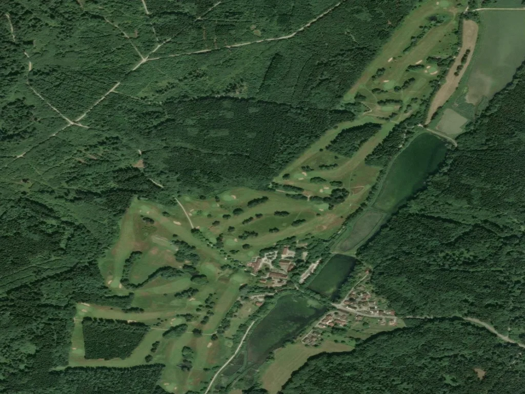 Letecký pohled na Golfclub Augsburg