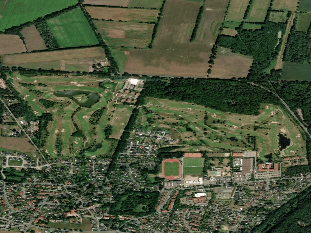 Letecký pohled na Golfplatz Adendorf