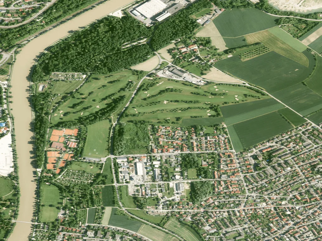 Letecký pohled na New Golf Club Neu-Ulm