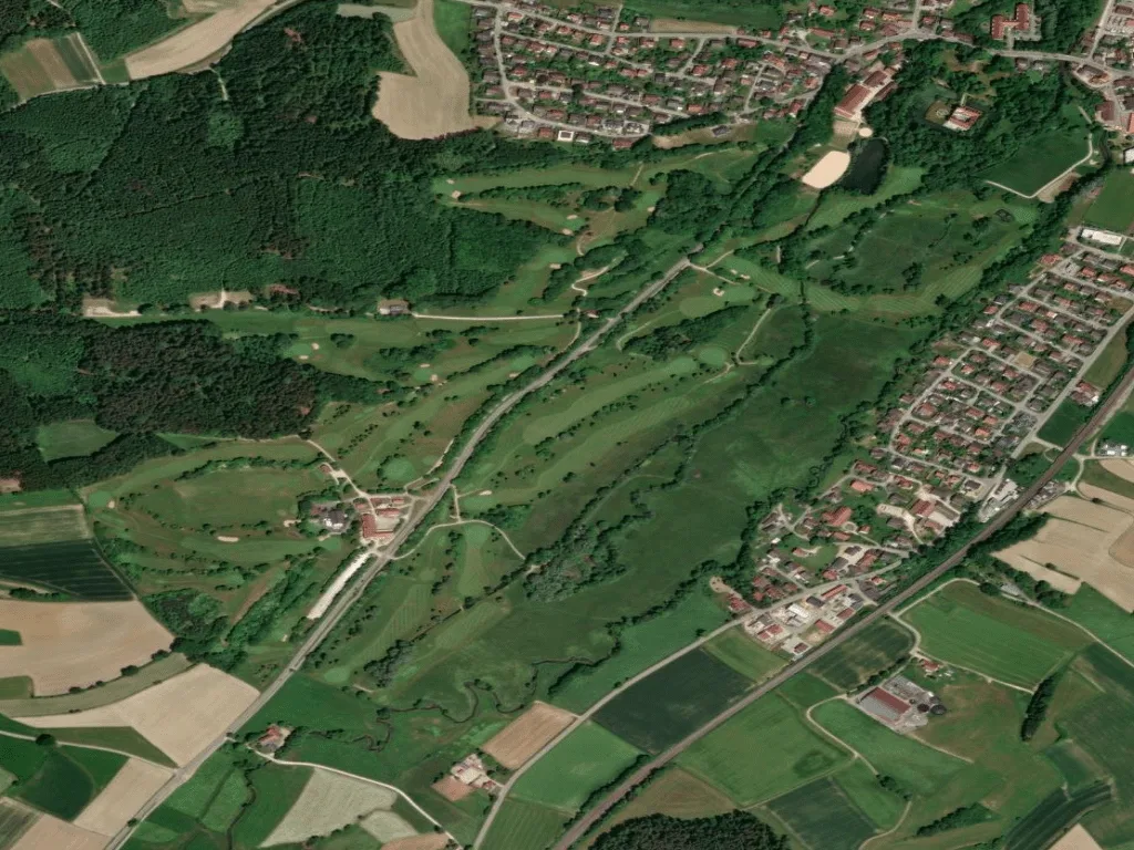 Letecký pohled na Golfclub Schloss Reichertshausen