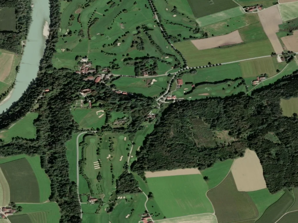 Letecký pohled na Golfclub Schloss Guttenburg
