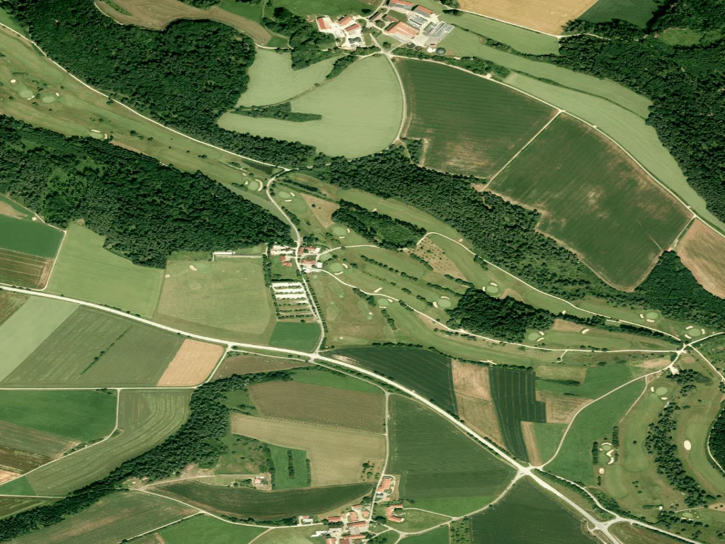 Letecký pohled na Golfclub Lauterhofen