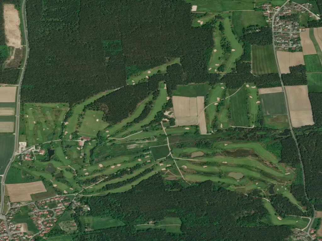 Letecký pohled na Golfclub Abenberg