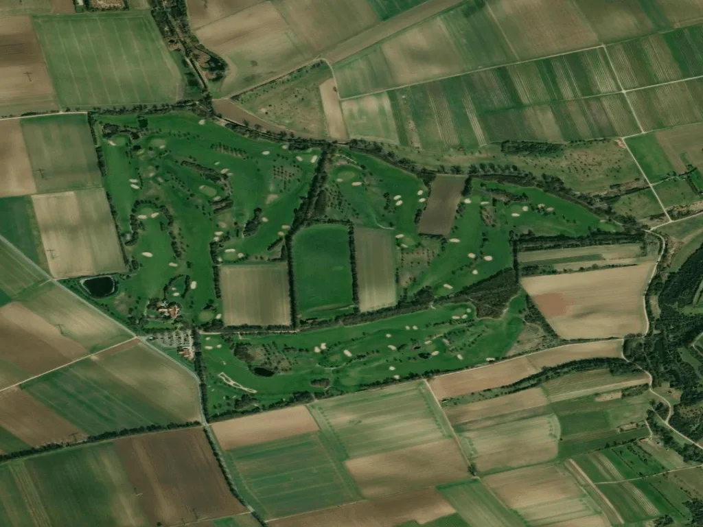 Letecký pohled na Golfanlage Domtal Mommenheim