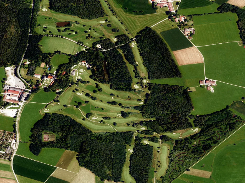 Letecký pohled na Golfclub Schloss Maxlrain
