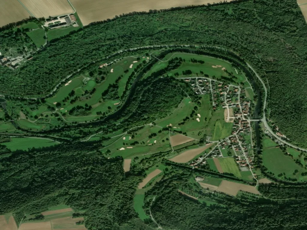 Letecký pohled na Golfclub Schloss Weitenburg e.V.