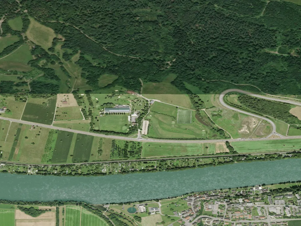 Letecký pohled na Golf- und Freizeitwelt Hochrhein