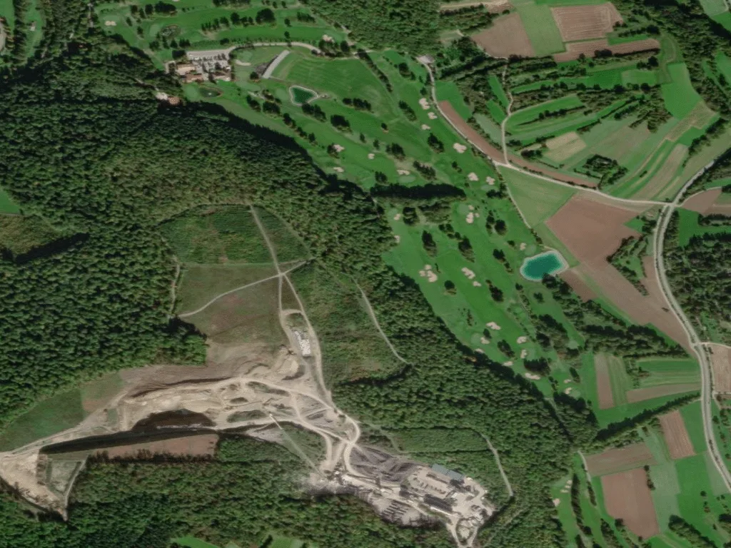 Letecký pohled na Stuttgarter Golf-Club Solitude