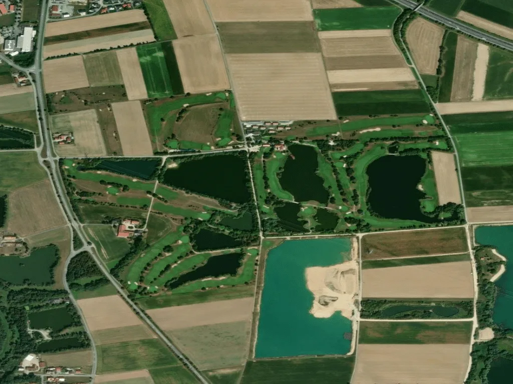 Letecký pohled na Golfplatz Kirchroth