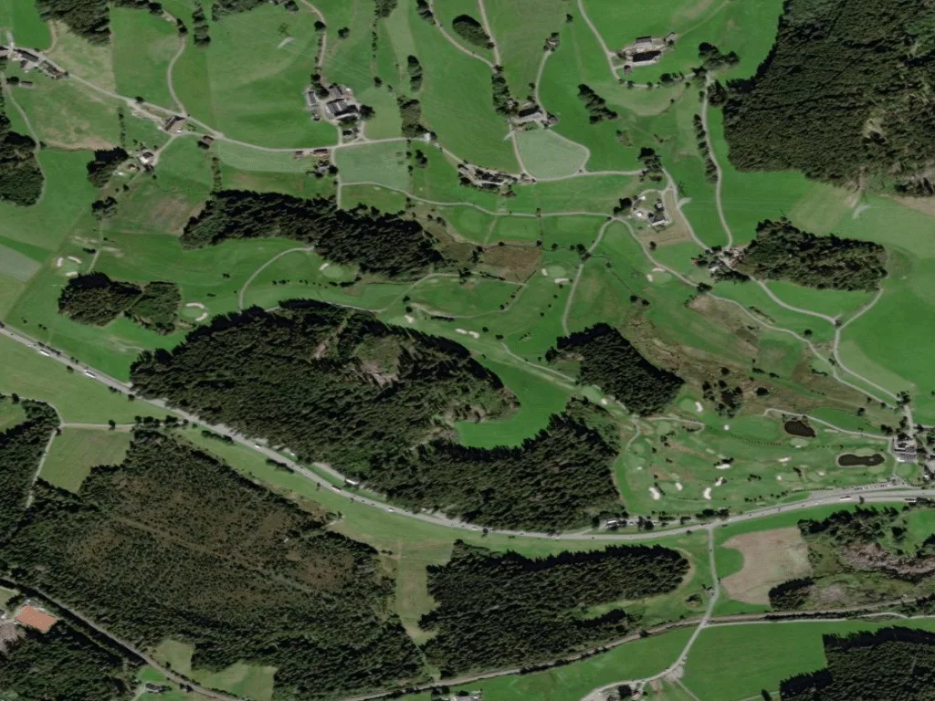 Letecký pohled na Golfclub Hochschwarzwald e.V.