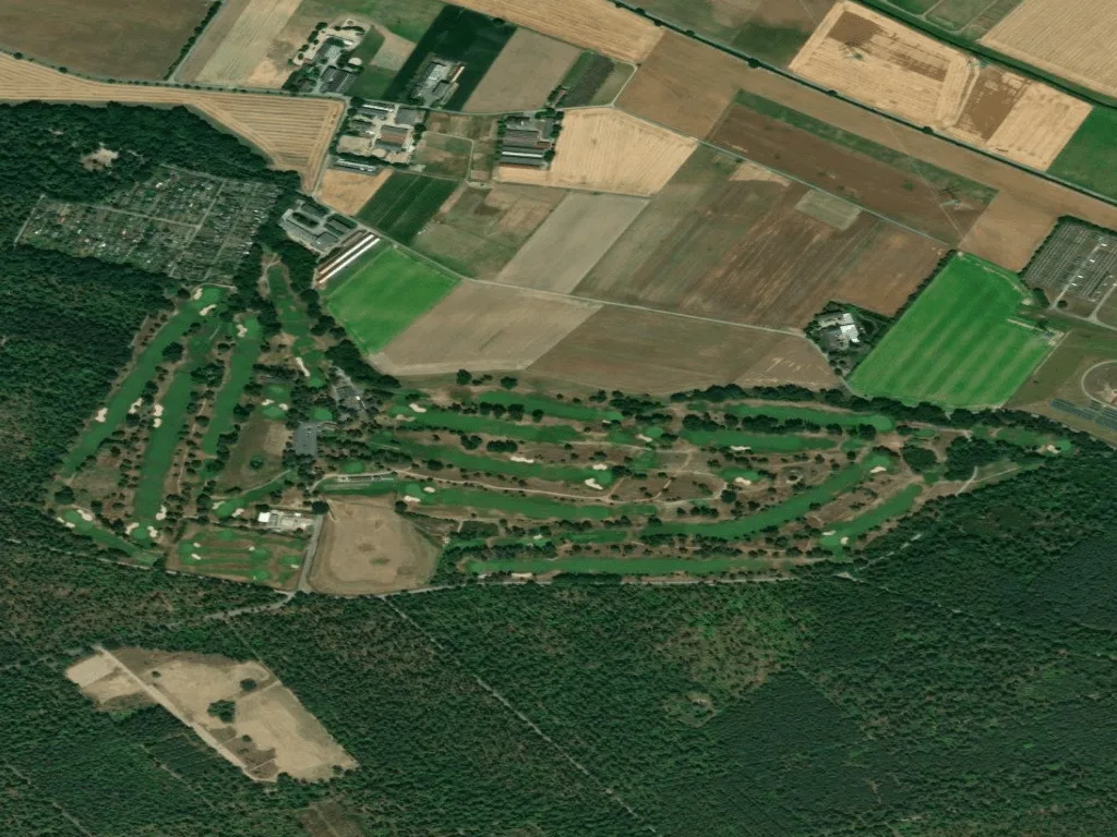 Letecký pohled na Golf Platz Rheintal Oftersheim
