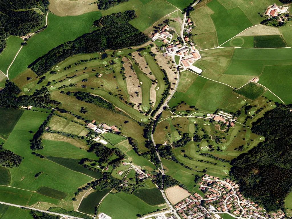 Letecký pohled na Golfclub Mangfalltal