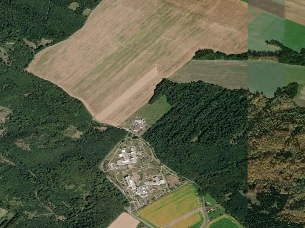 Letecký pohled na Driving Range Golf Klimkovice