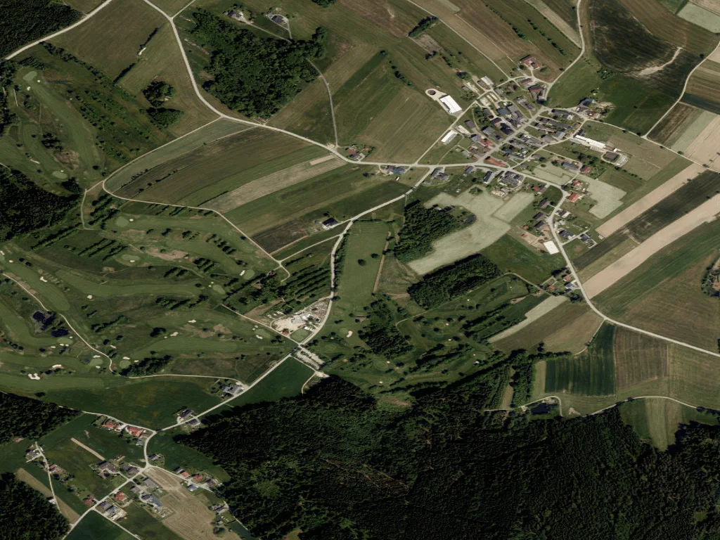 Letecký pohled na Driving Range Golfpark Böhmerwald