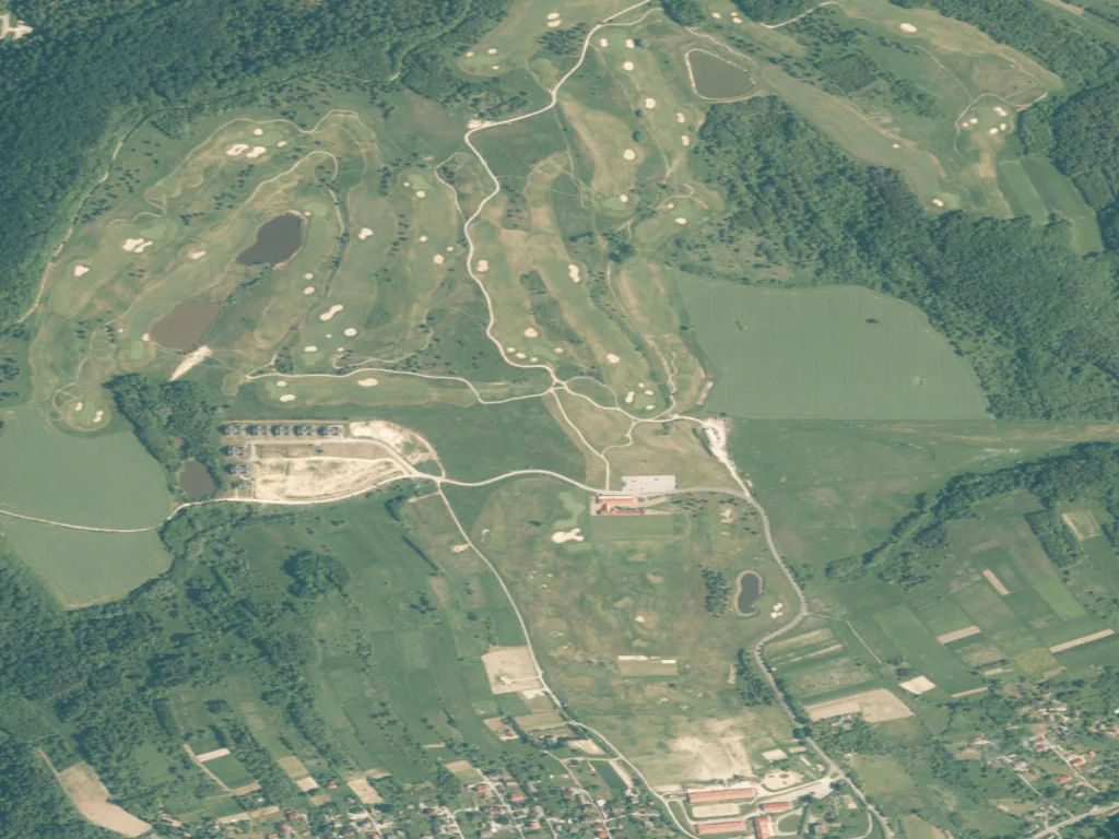 Letecký pohled na Krakow Valley Golf
