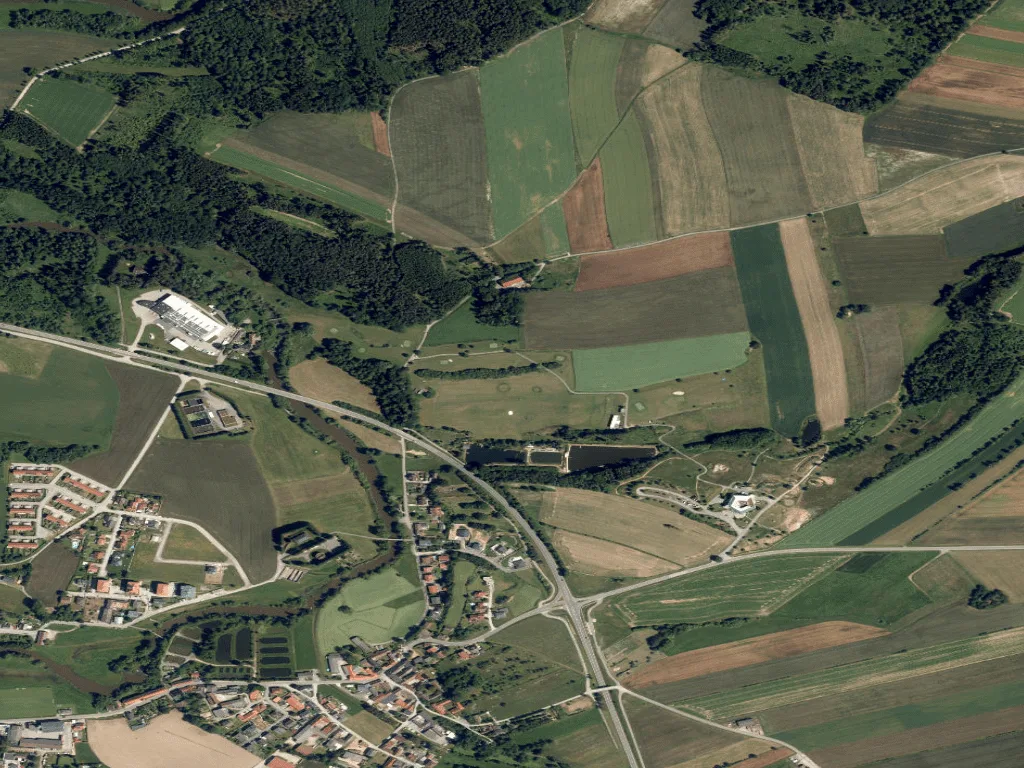 Letecký pohled na Golfpark & Trainingszentrum