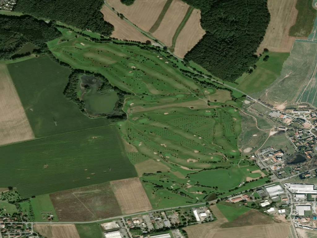 Letecký pohled na Golfclub Gera
