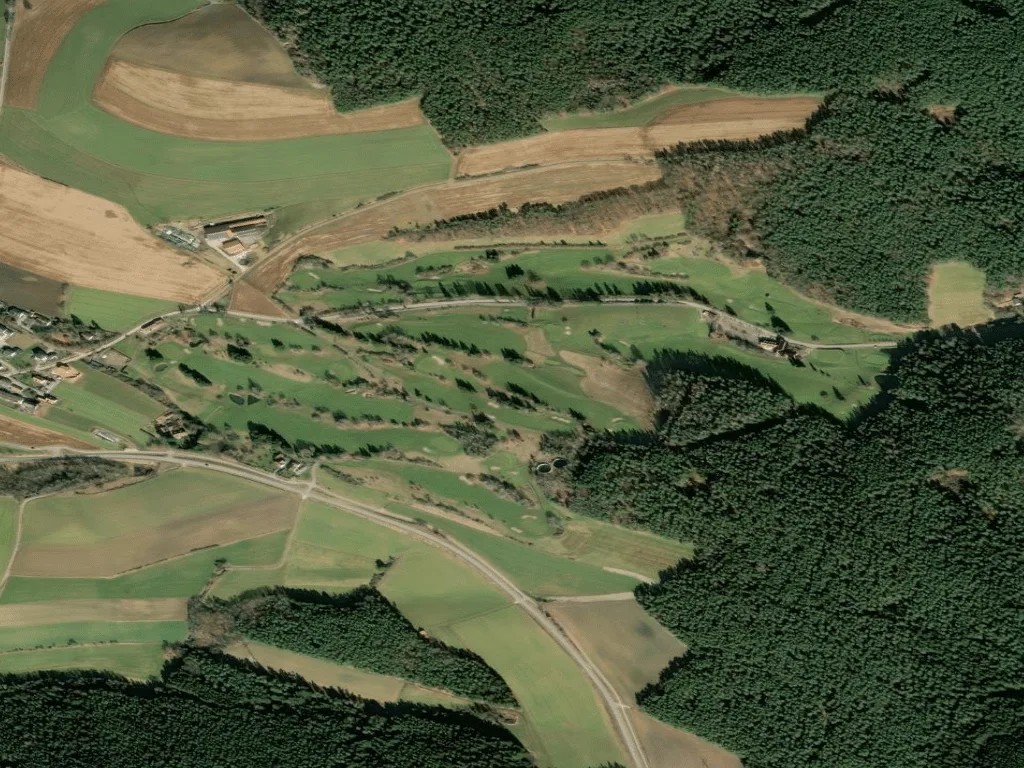 Letecký pohled na Golf- und Landclub Oberpfälzer Wald