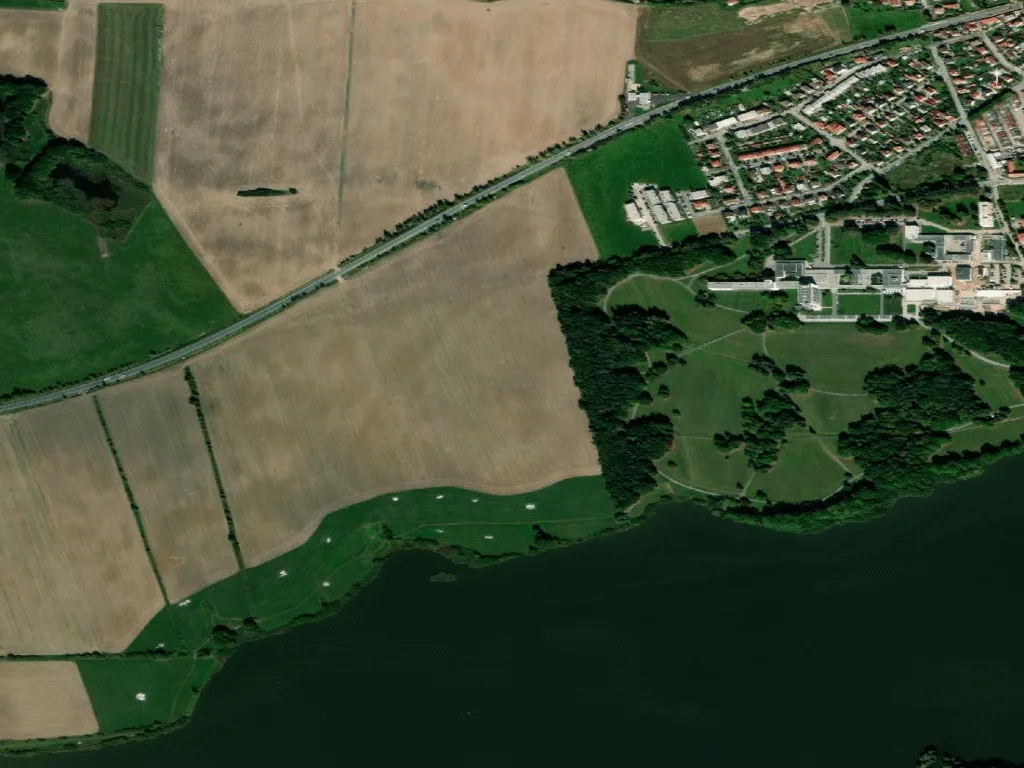 Letecký pohled na Lázně Aurora Golf