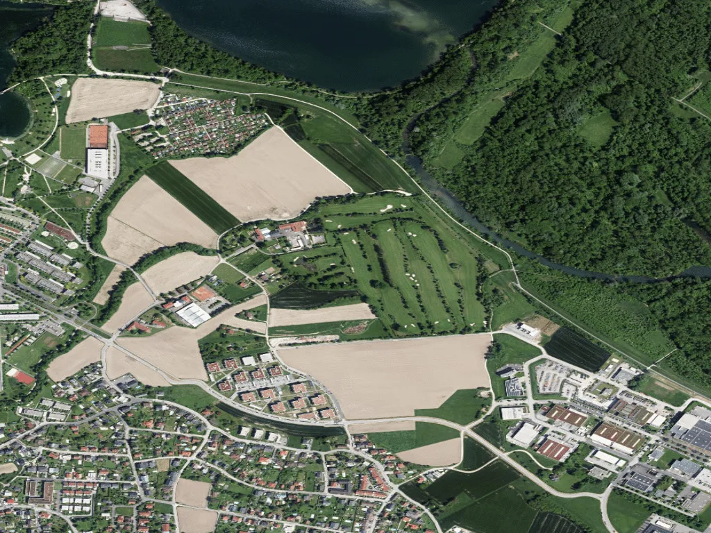Letecký pohled na Golfclub Stärk Linz Pichling