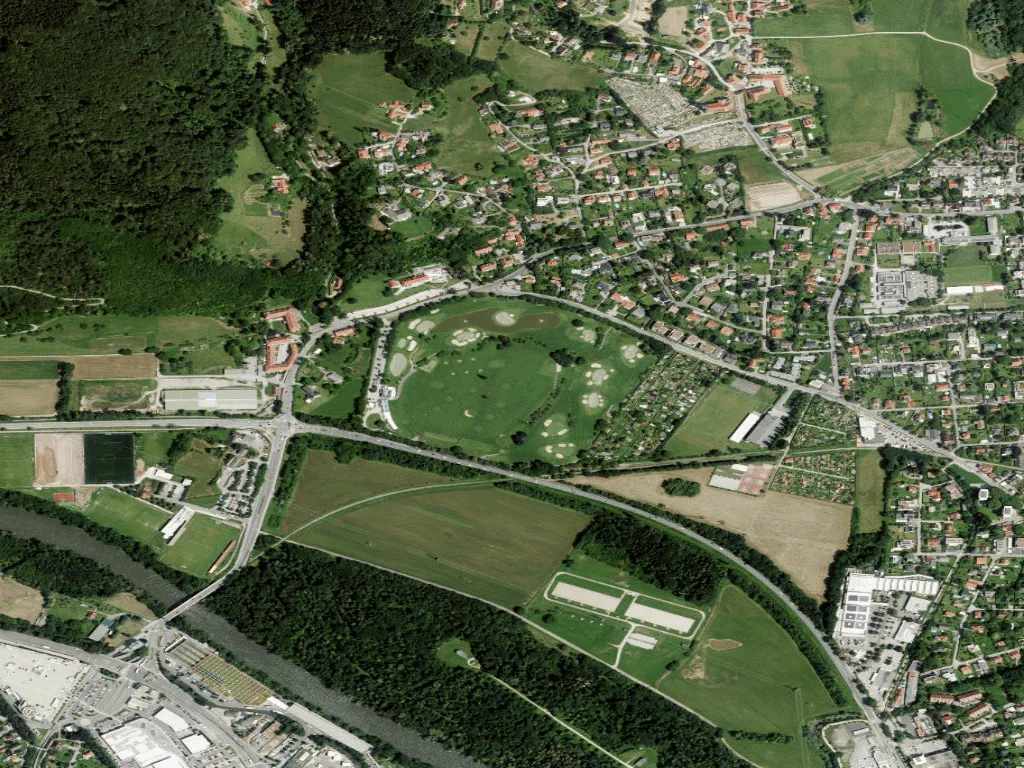 Letecký pohled na Golfclub Graz-Andritz