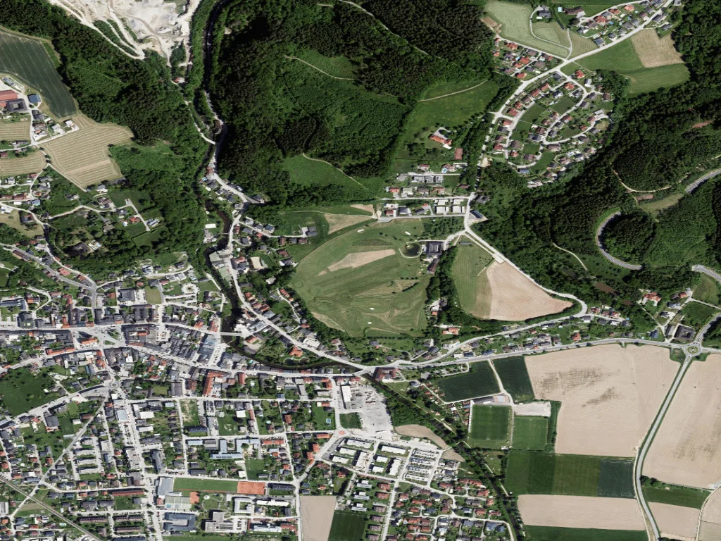 Letecký pohled na Golfclub Perg-Karlingberg