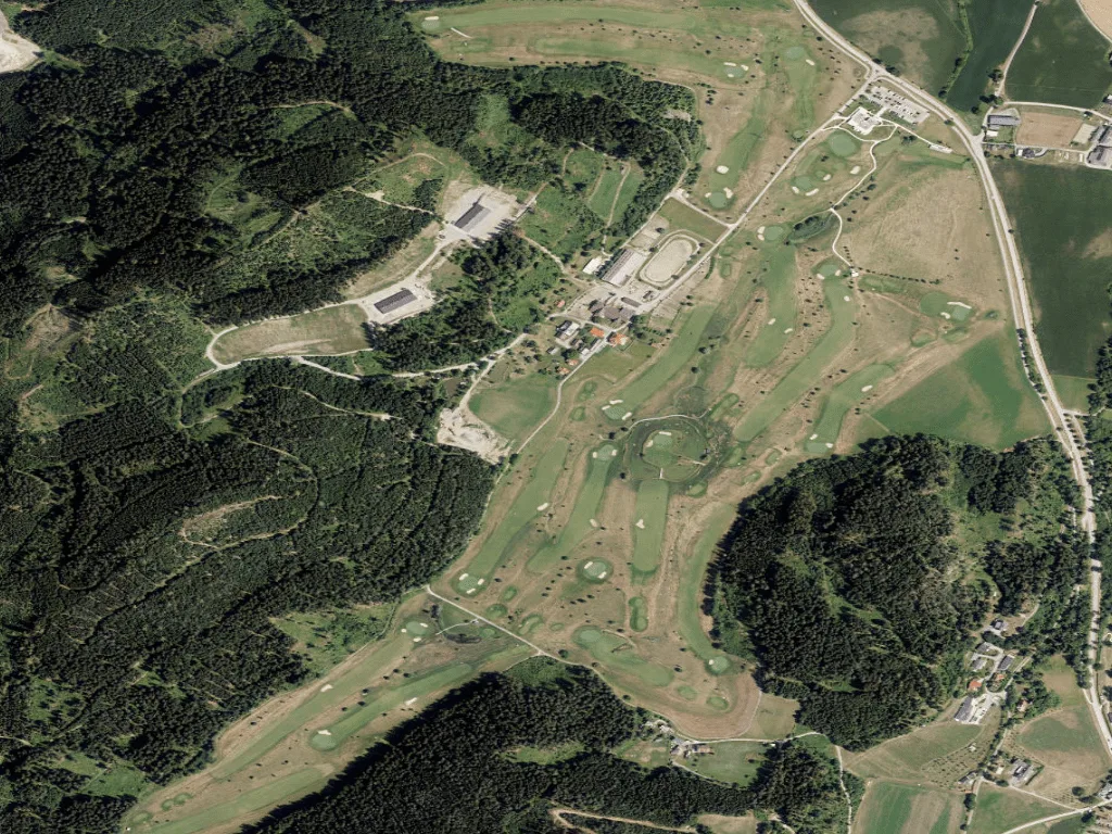 Letecký pohled na Jacques Lemans Golfclub St. Veit-Längsee