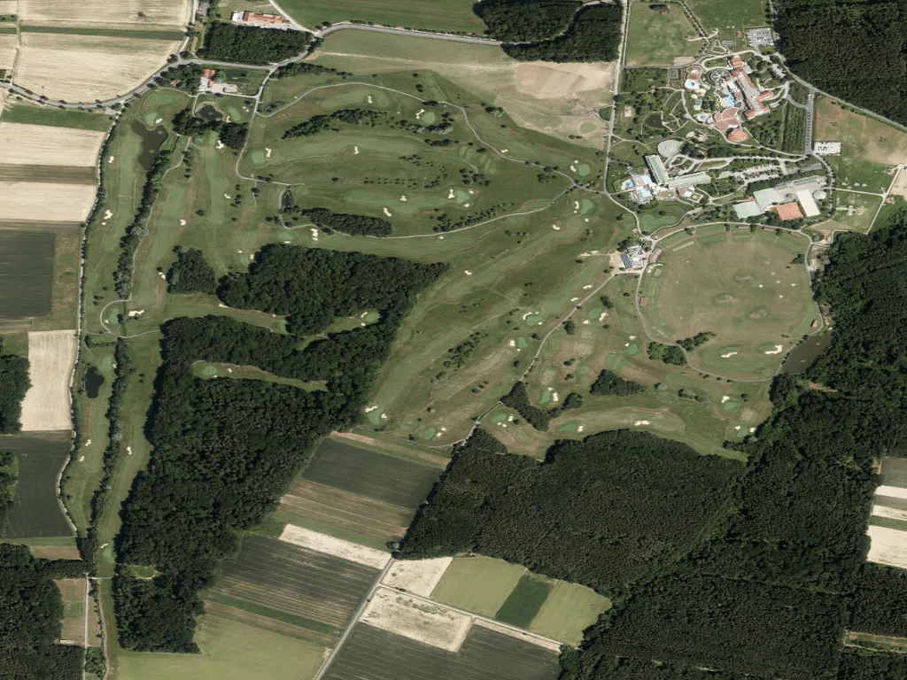 Letecký pohled na Reiter's Golf- & Country Club Bad Tatzmannsdorf.