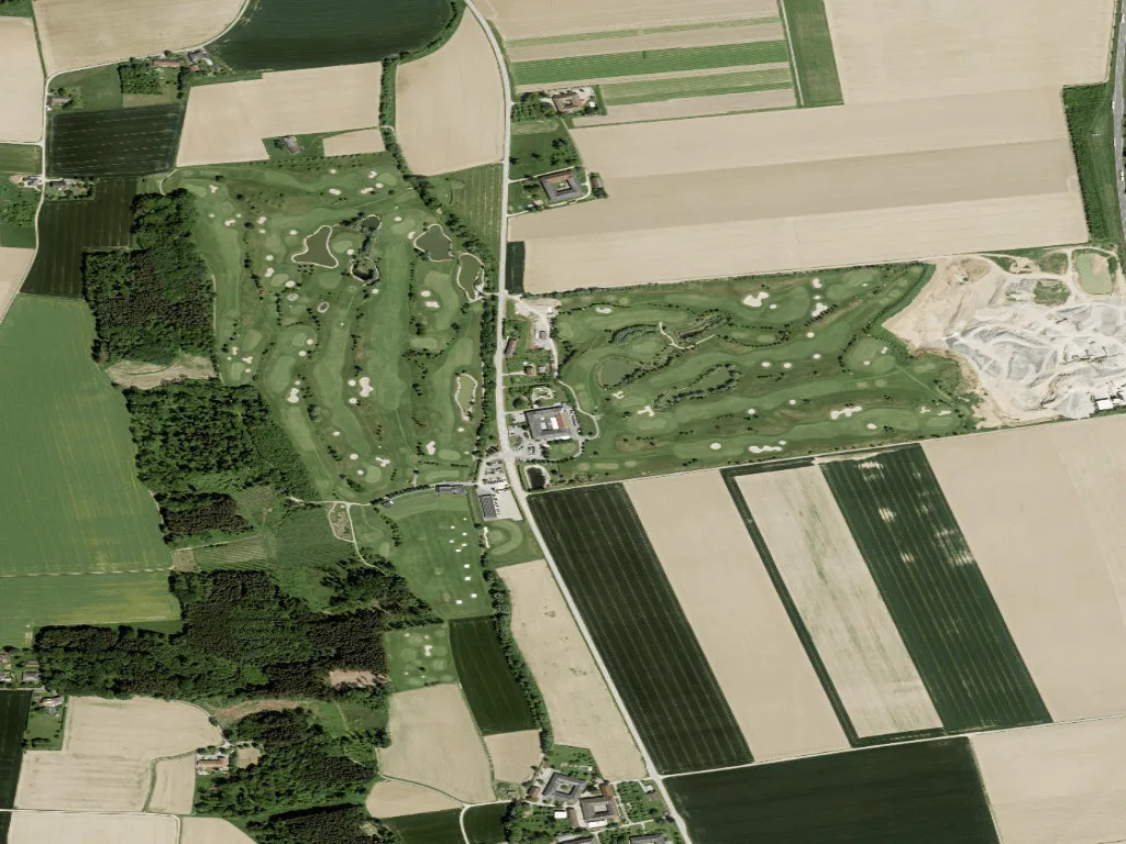 Letecký pohled na Golfpark Metzenhof