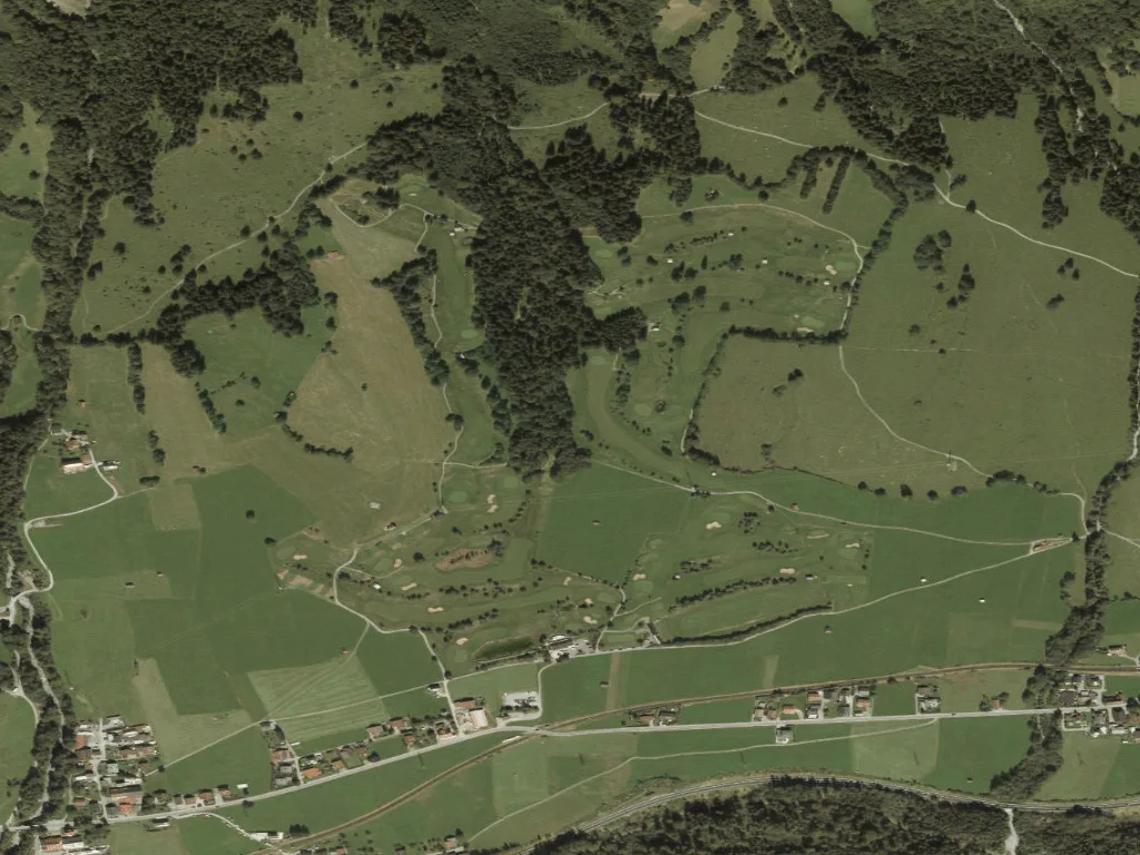 Letecký pohled na Golfclub Bludenz-Braz