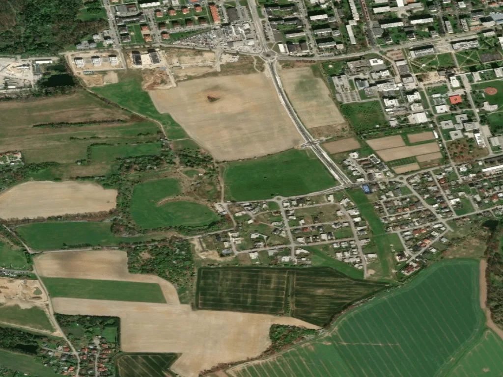 Letecký pohled na Driving Range Golfový klub České Budějovice