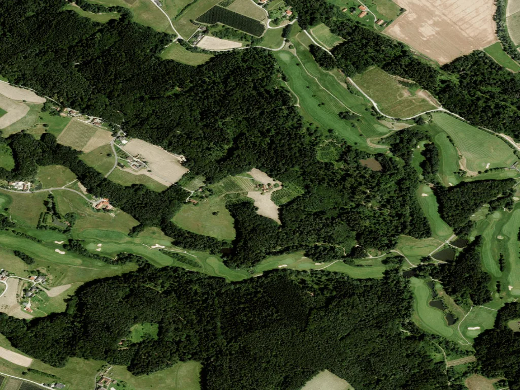 Letecký pohled na Golfclub Gut Freiberg