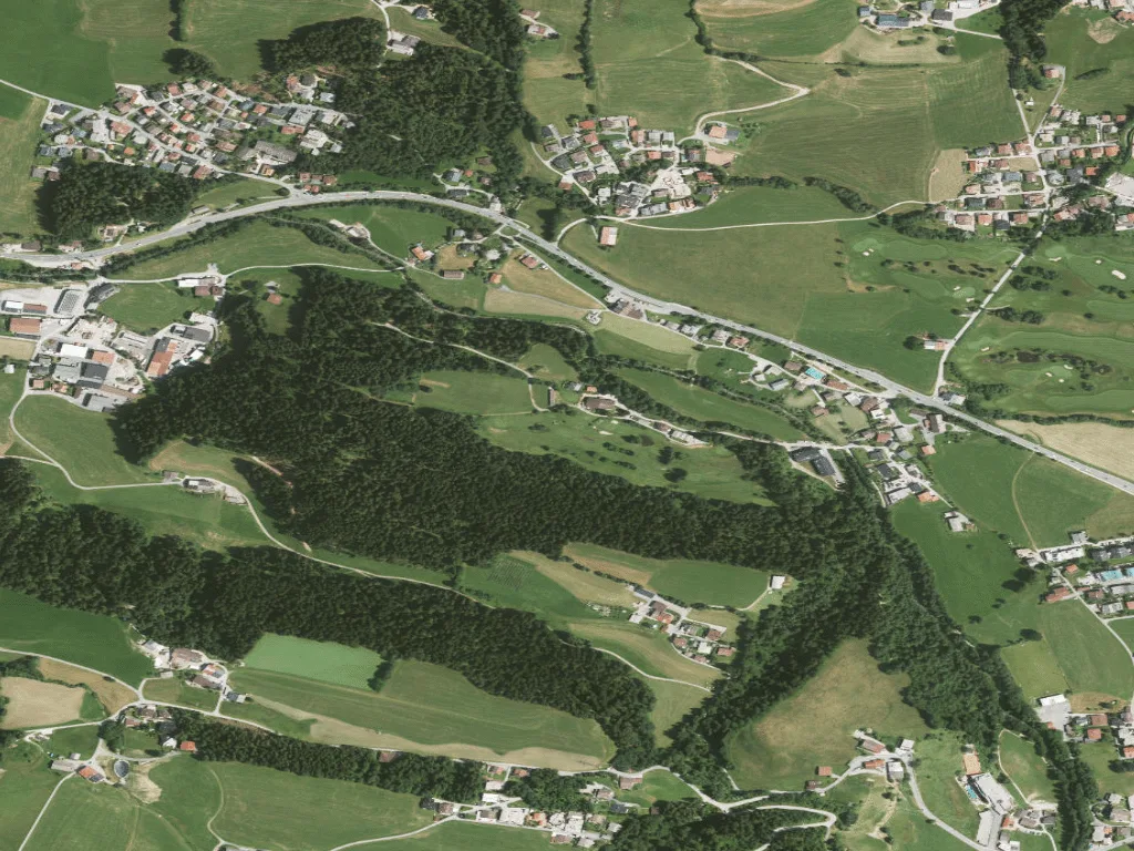 Letecký pohled na Kaisergolf Ellmau