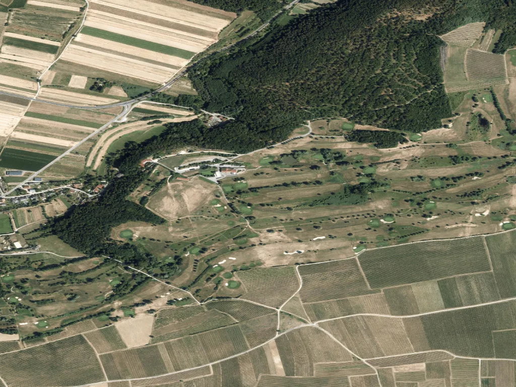 Letecký pohled na Golfclub Lengenfeld