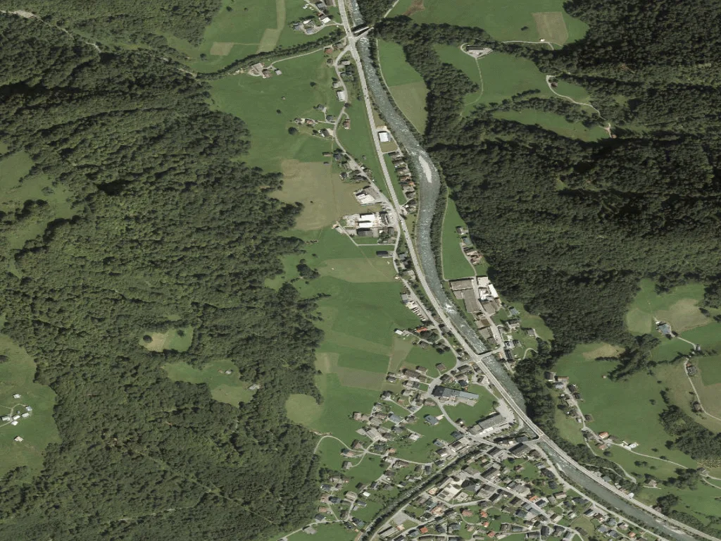 Letecký pohled na Mellauer Golfklub (Driving Range)