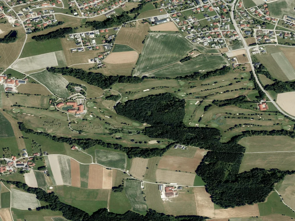 Letecký pohled na Golfclub Maria Theresia