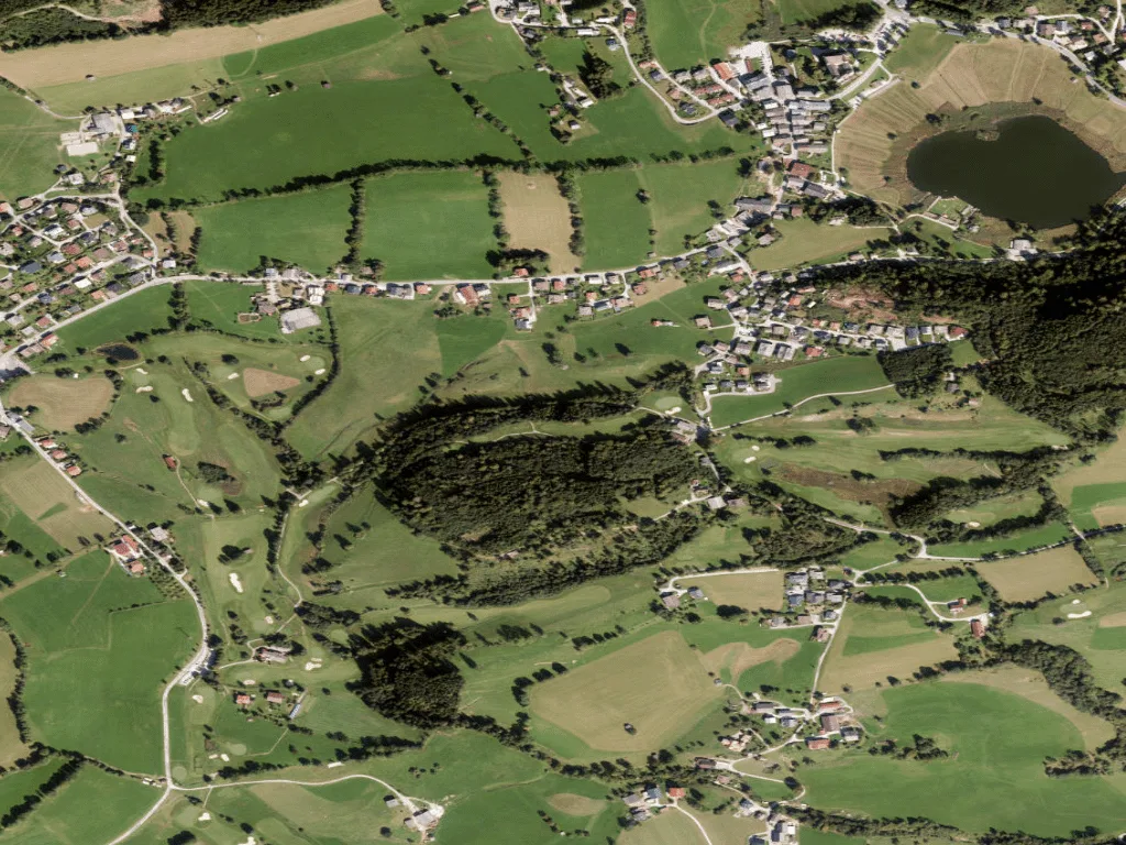 Letecký pohled na Golfclub Goldegg