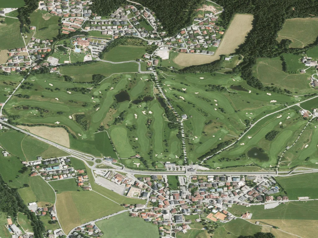 Letecký pohled na Golfclub Wilder Kaiser-Ellmau