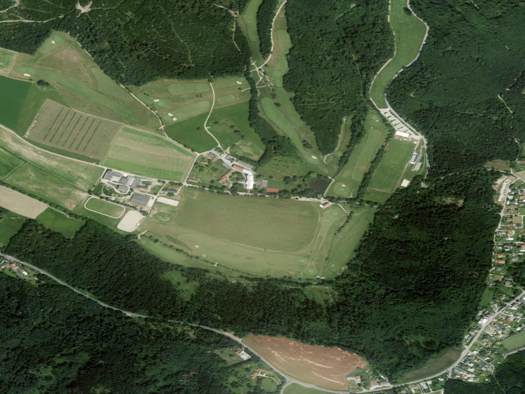 Letecký pohled na Grazer Golfclub Thalersee - Kurs Steinfeld
