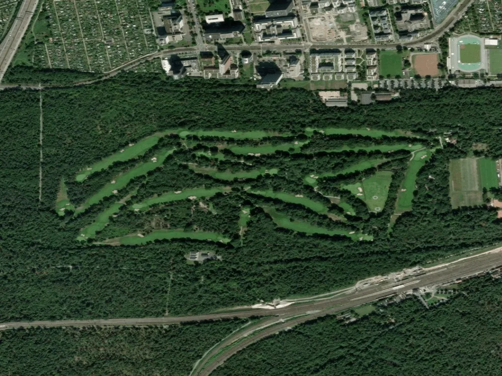Letecký pohled na Frankfurter Golf Club e.V.