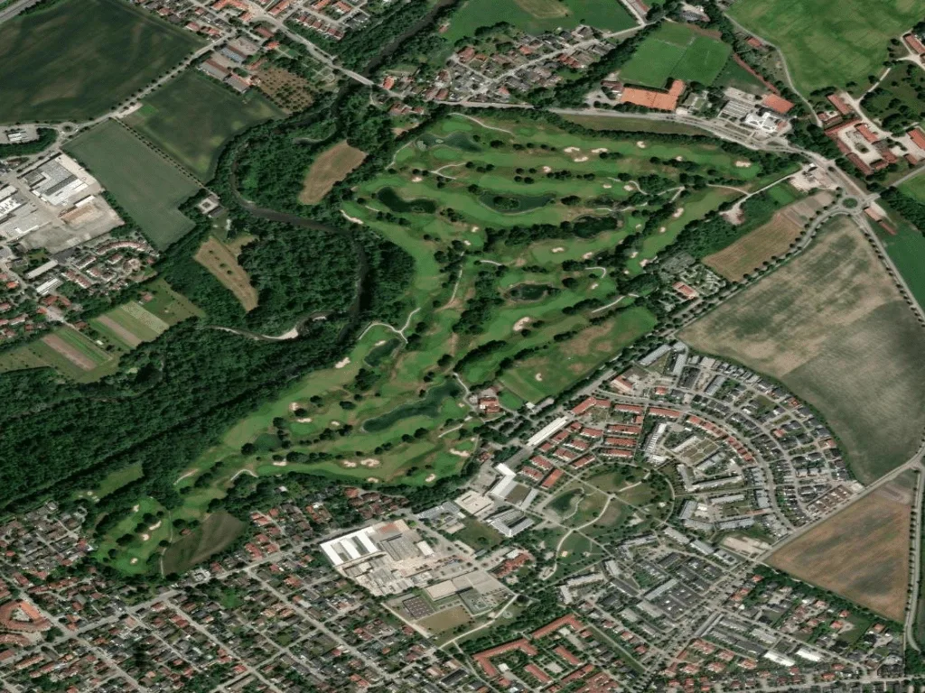 Letecký pohled na Golfclub Olching e.V.