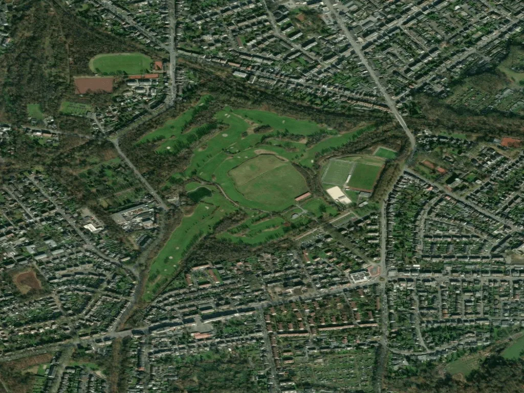 Letecký pohled na POTTGOLF Oberhausen