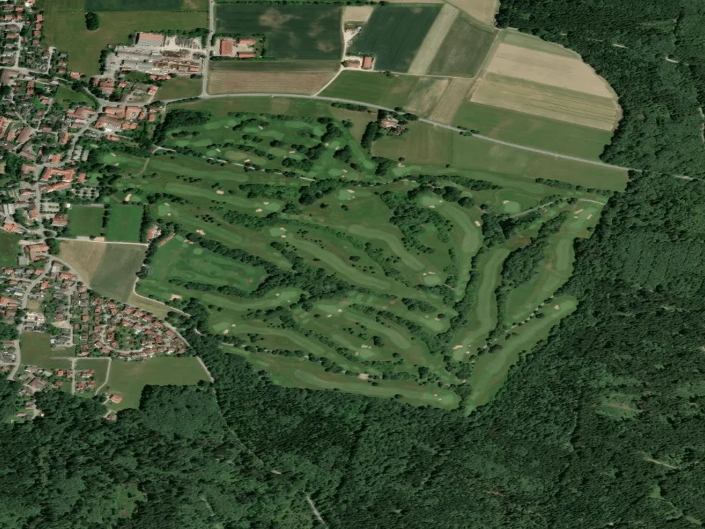 Letecký pohled na Golfclub Schloß Egmating e.V.
