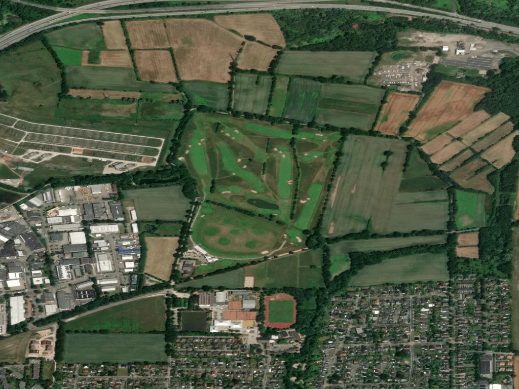 Letecký pohled na GolfRange Hamburg-Oststeinbek