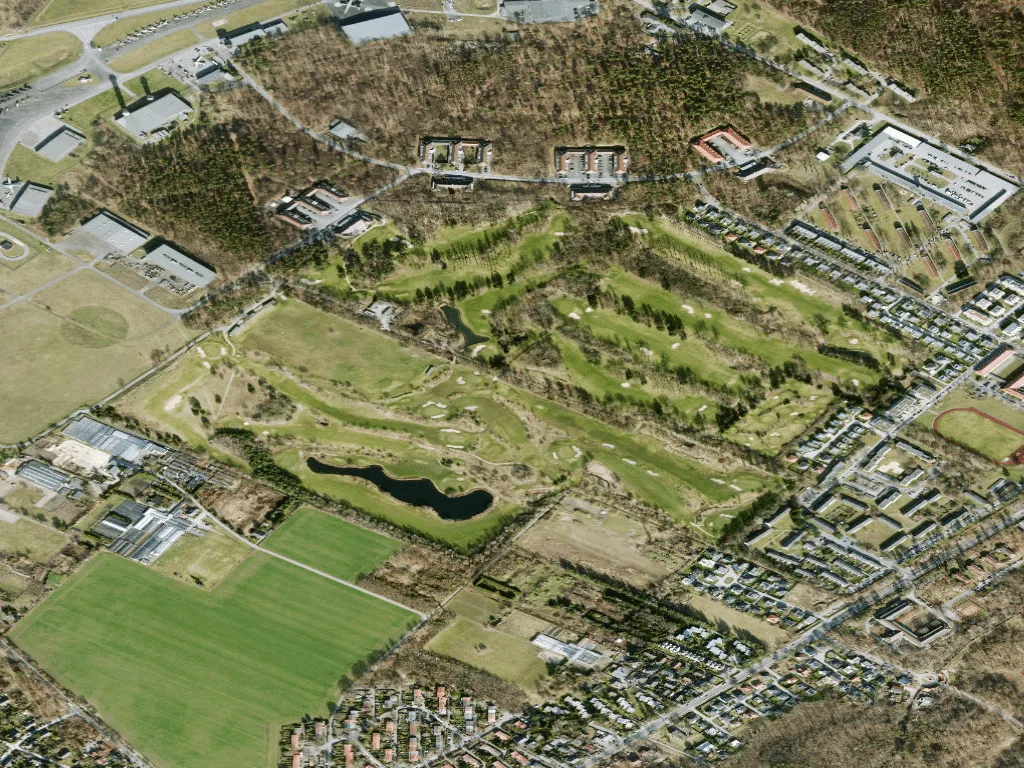 Letecký pohled na Berliner Golf Club Gatow e.V.